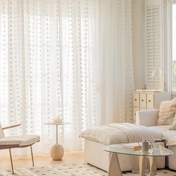 Elegant French Pastoral Gauze Curtains YearRound Decor