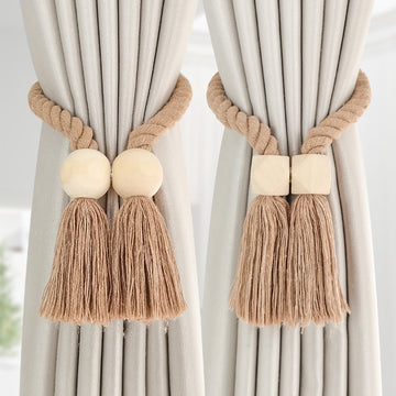 Log Wind Magnetic Suction Curtain Buckle Drawstring
