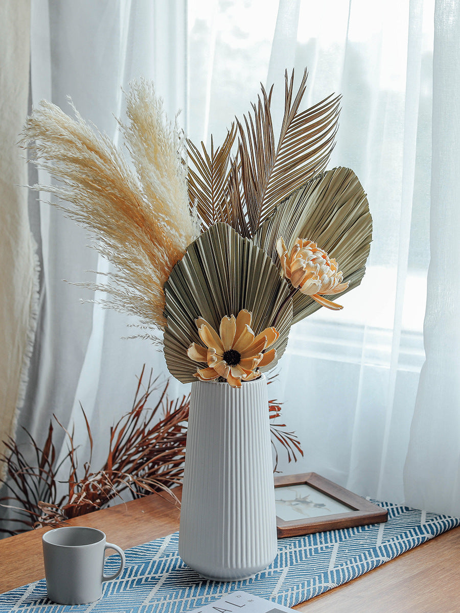 Fructose Dragon Blood Leaf Natural Dried Plant Dry Palm Fan Leaf Wedding Home Table Decoration