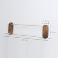 Brass Bathroom Walnut Towel Rack