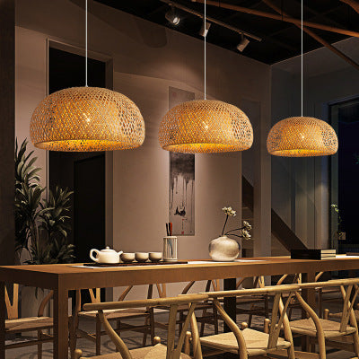 Bamboo Woven Chandelier