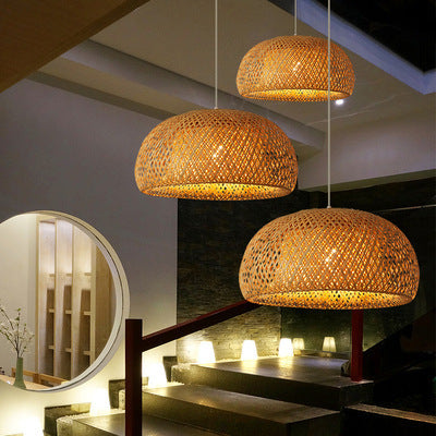 Bamboo Woven Chandelier