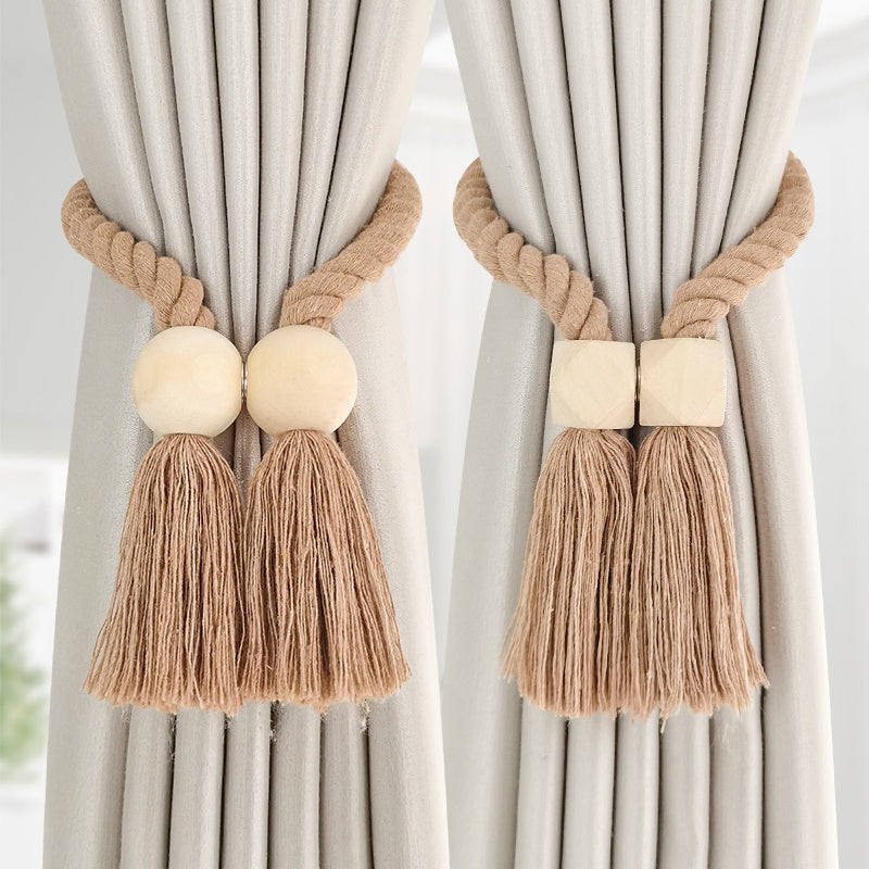 Log Wind Magnetic Suction Curtain Buckle Drawstring