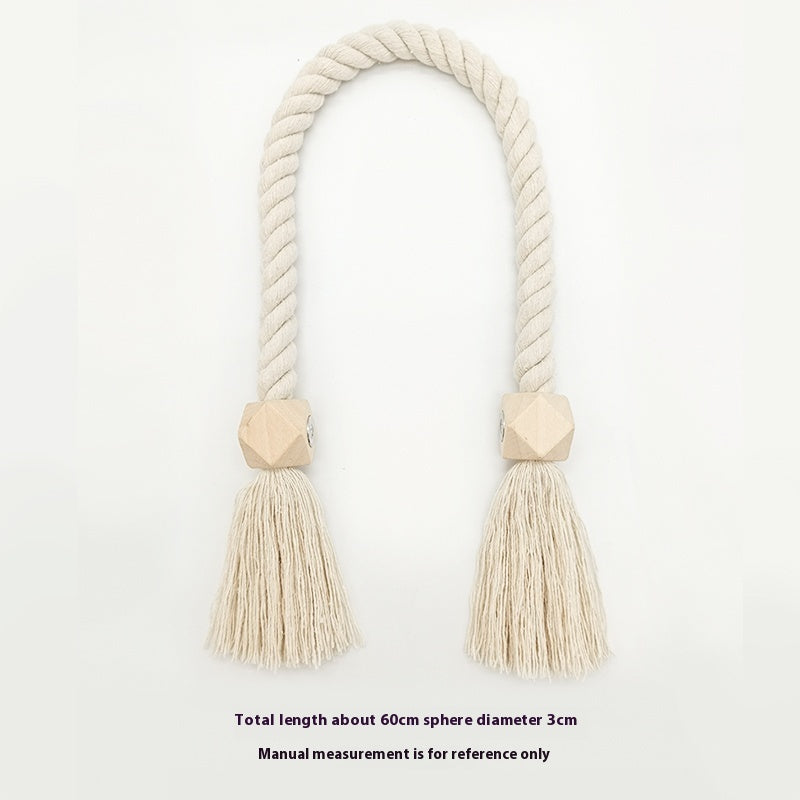 Log Wind Magnetic Suction Curtain Buckle Drawstring