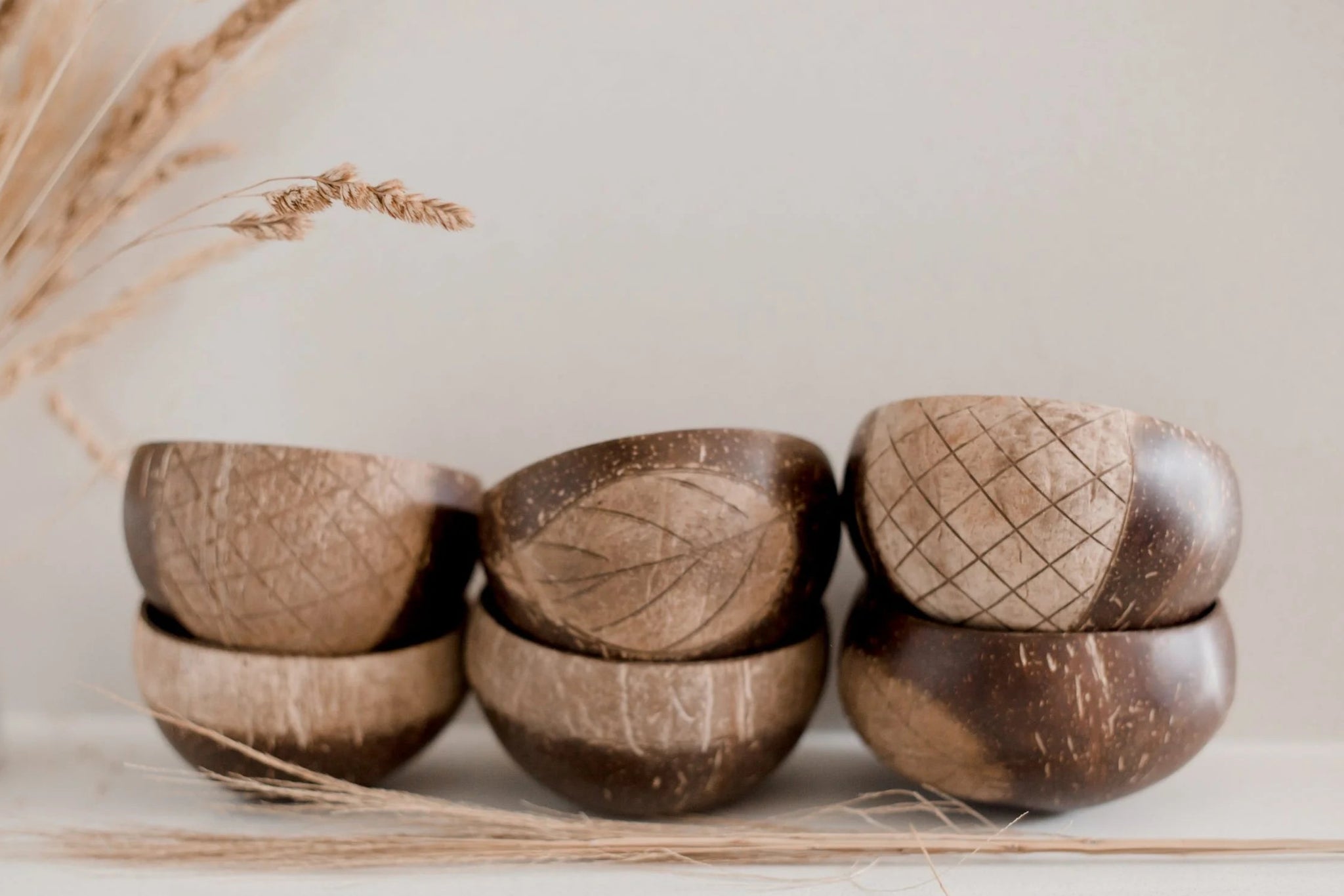 QToys Australia (USA) Patterned Coconut Bowls set of 6