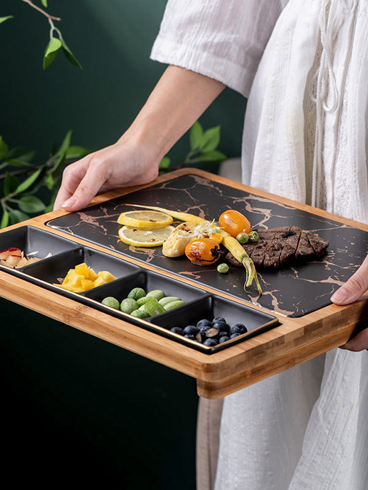 Porcelain Marble Snack Plate